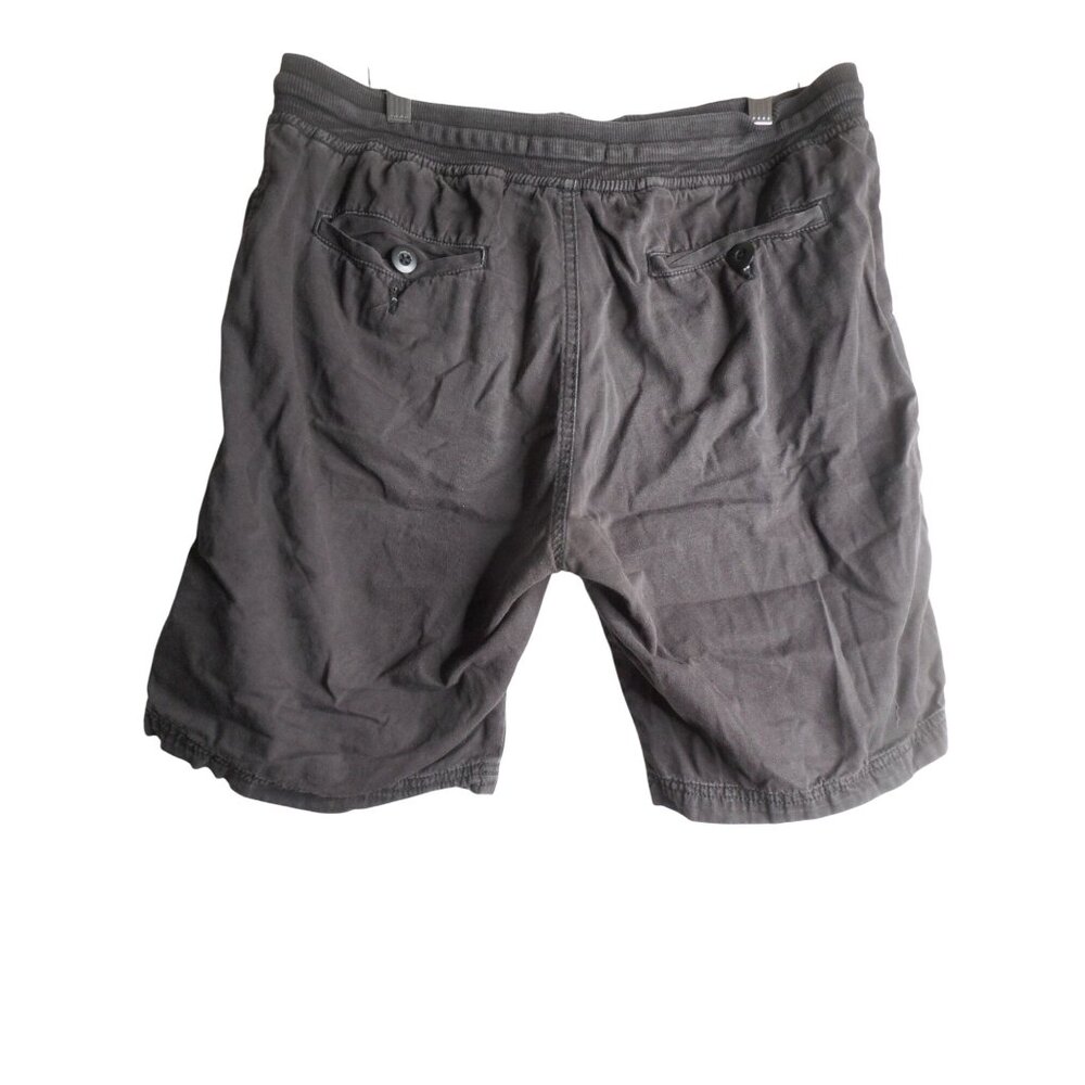 Brown lightweight 100% cotton Men's Shorts Sz L drawstring flat front waist - Picture 3 of 4